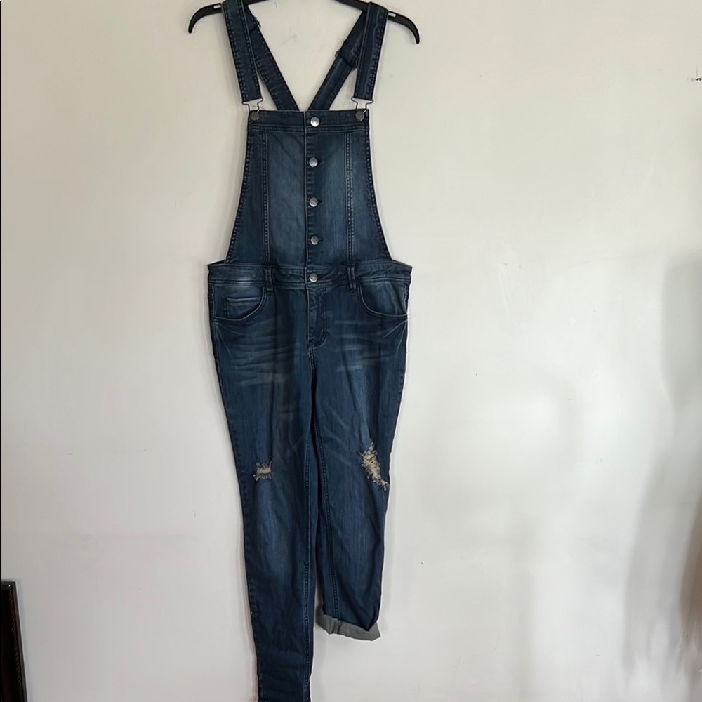 Tinsel Blue Denim Overalls Classic Design